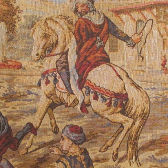 X-LARGE VINTAGE BELGIAN TAPESTRY - Picture 8 of 12